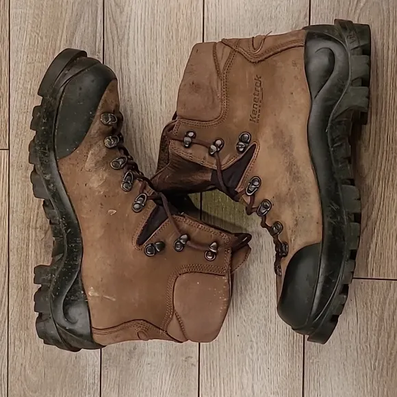 KENETREK Desert Guide 420 Beige Brown Leather Sz 11 M Mens‎ Hiking Lace Up Boots