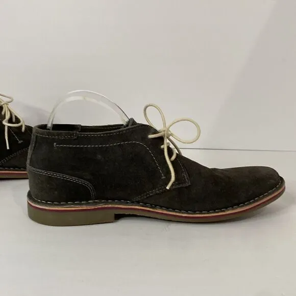 Kenneth Cole Men’s Desert Rain Dark Grey Suede Boots Laceup Shoes