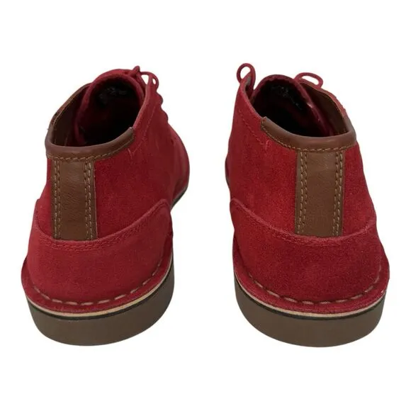 Kenneth Cole Reaction Men's Desert Sun Suede Chukka Boots Red Size 11 M