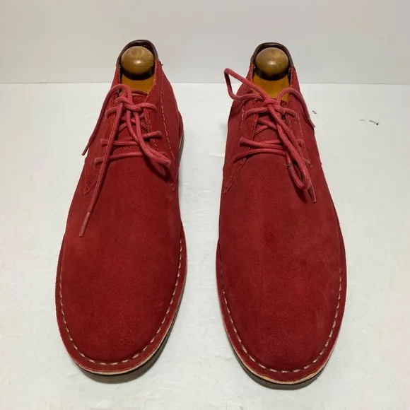 Kenneth Cole Reaction Men's Red Suede Desert Sun Chukka Boots Size 9