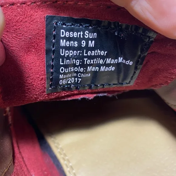 Kenneth Cole Reaction Men's Red Suede Desert Sun Chukka Boots Size 9