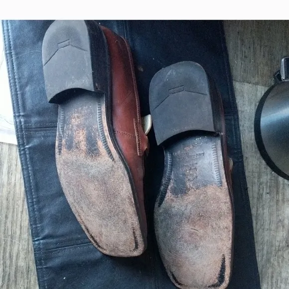 Kenneth Cole Square New York Brown Leather Slip-On Loafers