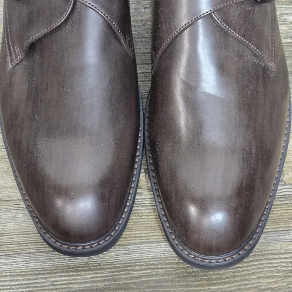 Kenneth Cole Thompson Monk Strap Leather Loafers Men's 11.5 Brown
