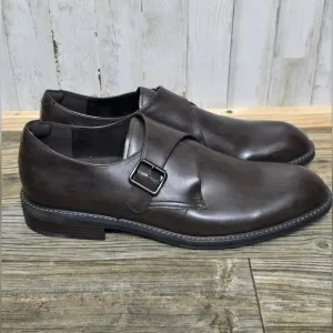 Kenneth Cole Thompson Monk Strap Leather Loafers Men's 11.5 Brown