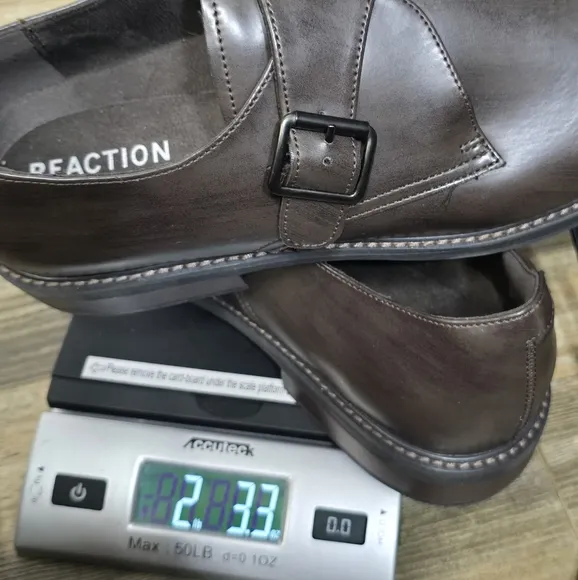 Kenneth Cole Thompson Monk Strap Leather Loafers Men's 11.5 Brown