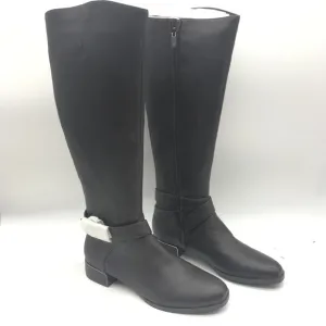 Kenneth Cole Womens Branden Buckle Riding Boots Brown Leather Straps 9.5 M New