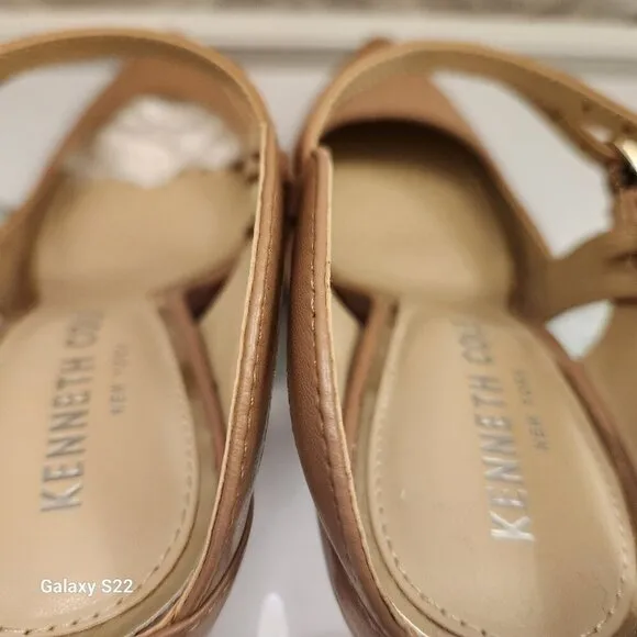 Kenneth Cole Women's Riley 85 Double Strap Mule Heeled Sandals. NIB. 6.5