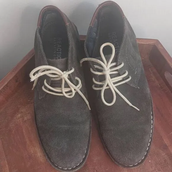 Kenneth Cole Reaction Desert Sun Gray Suede Chukka Boots size 7.5