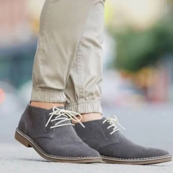 Kenneth Cole Reaction Desert Sun Gray Suede Chukka Boots size 7.5