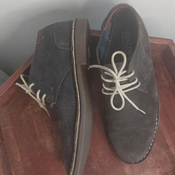 Kenneth Cole Reaction Desert Sun Gray Suede Chukka Boots size 7.5