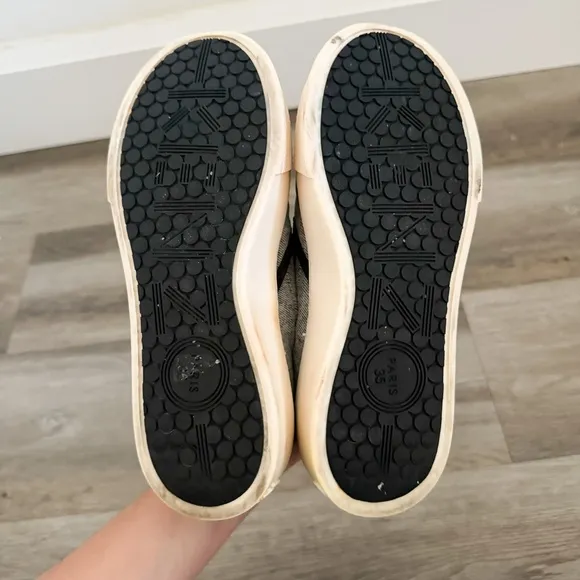 Kenzo Gray Black Logo Platform Loafers 35 / 5