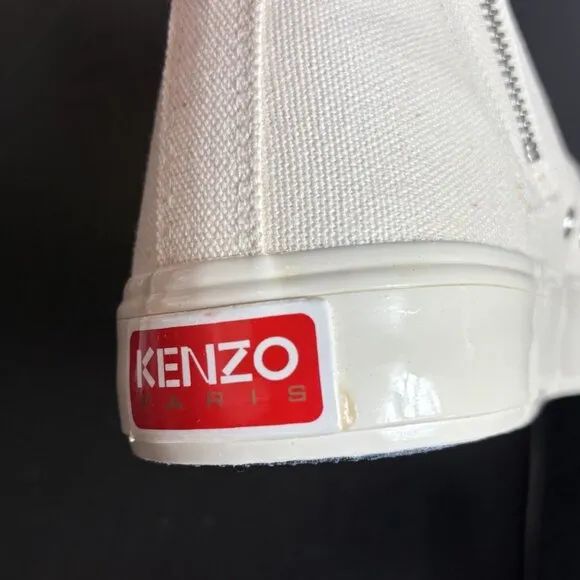 KENZO PARIS Mens Size 42/US 8.5 Kenzoschool High Top Sneakers School Logo NEW