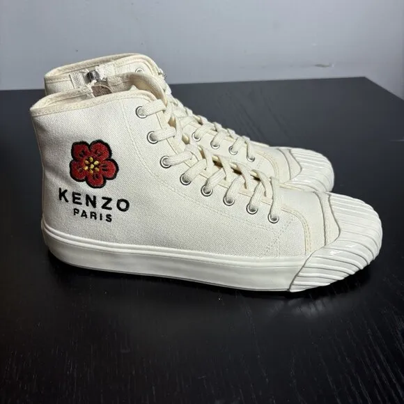 KENZO PARIS Mens Size 42/US 8.5 Kenzoschool High Top Sneakers School Logo NEW