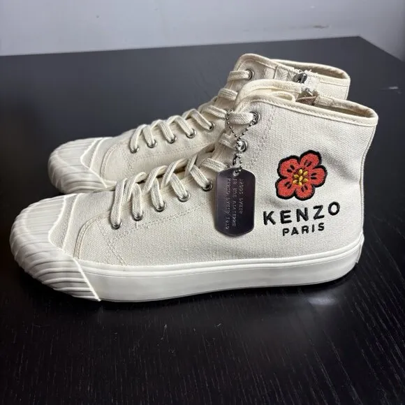 KENZO PARIS Mens Size 42/US 8.5 Kenzoschool High Top Sneakers School Logo NEW