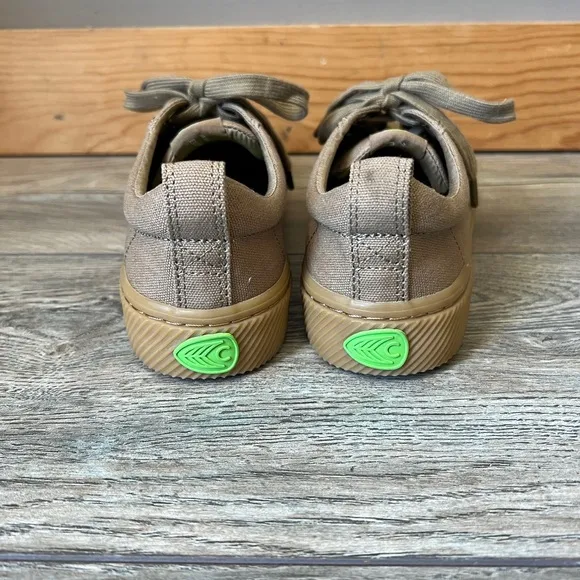 Kids Tan Canvas Sneakers