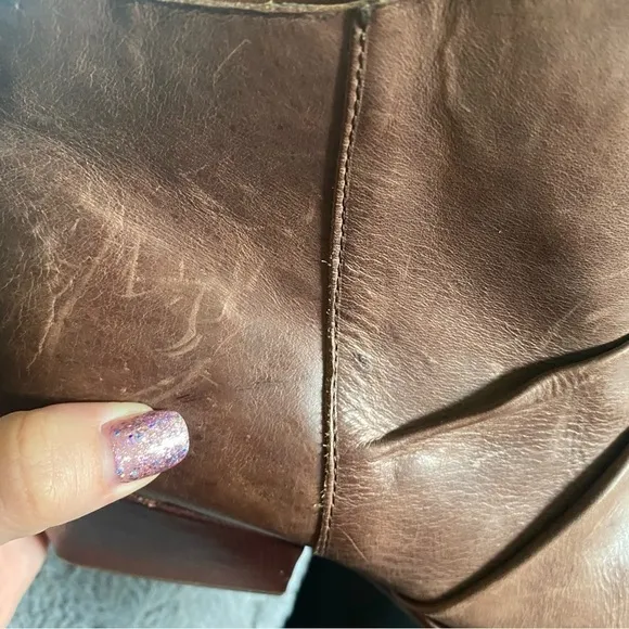 Kork Ease Brown Leather Kissel Heeled Ankle Boots. Size 9.5.