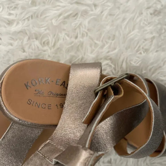 Kork-Ease Erigon Strappy leather sandals gold