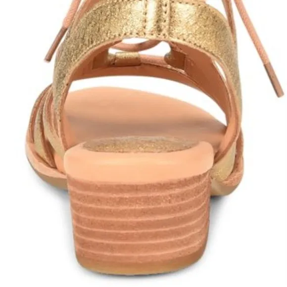 Kork-Ease Gladiator Strappy Sandals Metallic Leather Sz 9 NWB