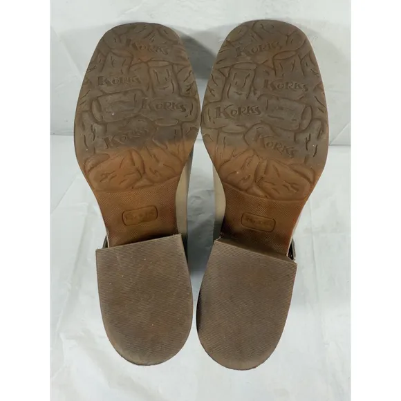 Korks Kari Booties Heeled Square Toe Cutaway Boots Size 11