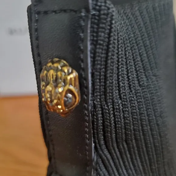 Kurt Geiger Black Stretch Knit Girl's Ankle Boots Kids Size 13