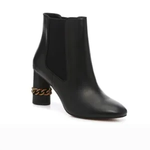 KURT GEIGER LONDON Raquel Chain Detail Block Heel Ankle Boots