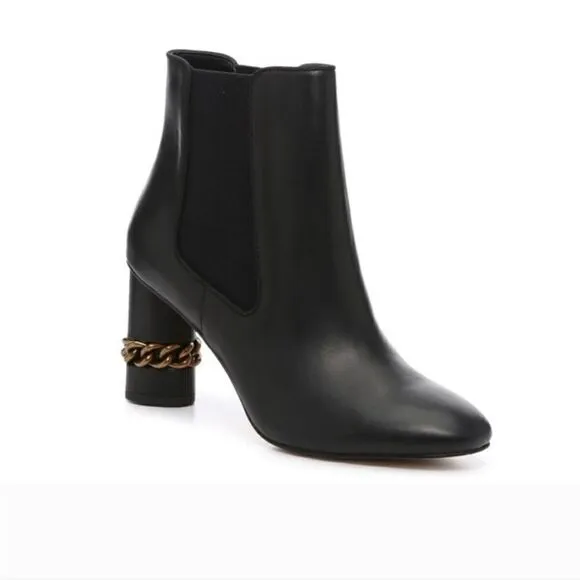 KURT GEIGER LONDON Raquel Chain Detail Block Heel Ankle Boots