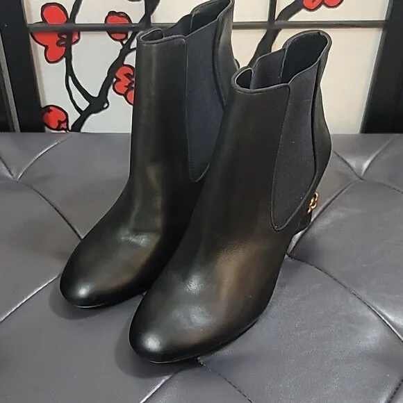KURT GEIGER LONDON Raquel Chain Detail Block Heel Ankle Boots