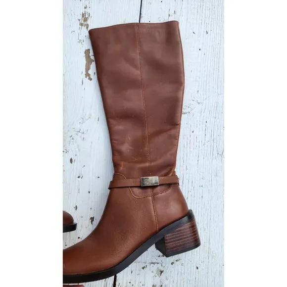 L Paolo Women's Brown Zip Up Knee High Boots US 6 EU 36 - NEW