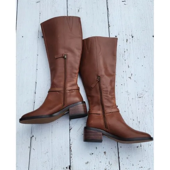L Paolo Women's Brown Zip Up Knee High Boots US 6 EU 36 - NEW