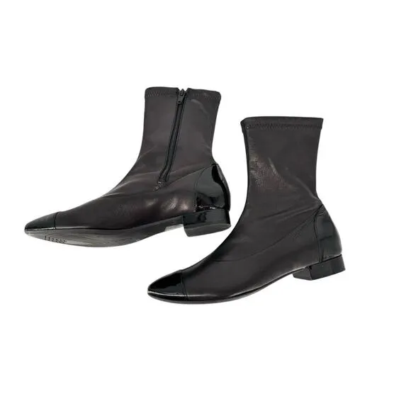 La babe Women’s Ankle Bootie Stretch Italy Designer Size 37 Cap Toe