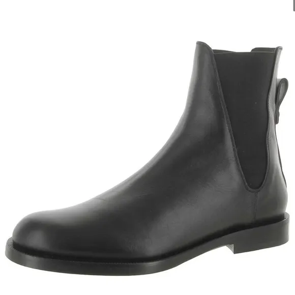 Lafayette 148 New York Barrett Round Toe Stretch Leather Pull On Ankle Boot 40