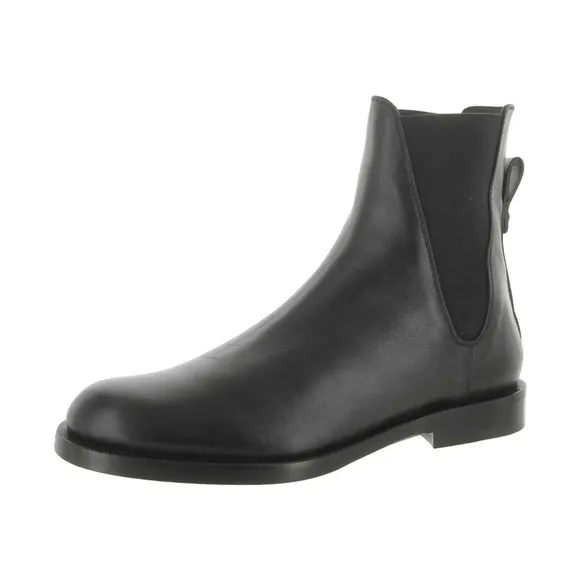 Lafayette 148 New York Barrett Round Toe Stretch Leather Pull On Ankle Boot 40