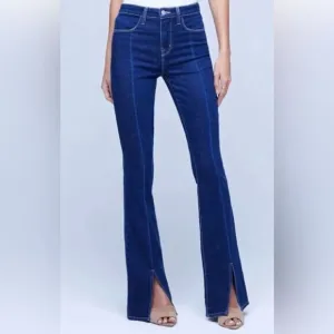 L'Agence jeans Beatrix High Rise Baby Boot with Slit Blue Jeans - 30. NWT