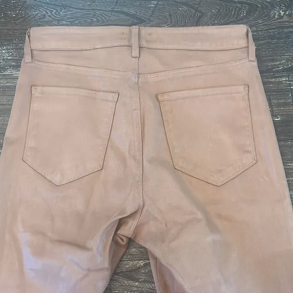 L’Agence Sabine High-Rise Ankle Coated Skinny Jeans In Conac Brown Size 28