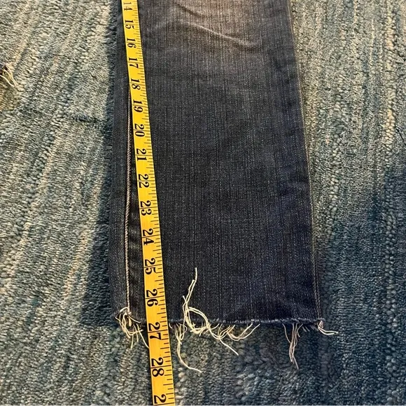 L'AGENCE Womens Skinny Raw Hem Mid rise Blue Denim Jeans Size 26