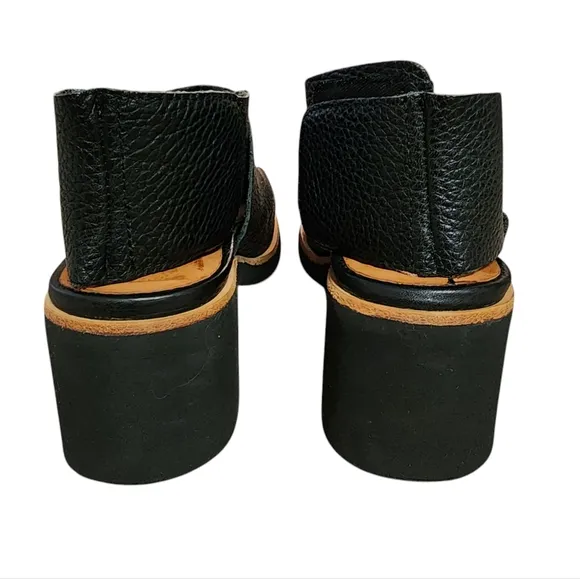 L'Amour Des Pieds Qiana Leather Block Heel Sling Sandal Black 6 Luxury Comfort