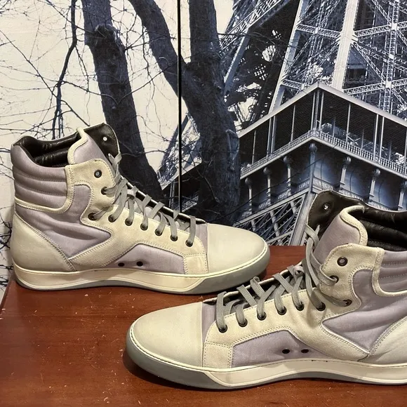 Lanvin Mixed Media Hightop PBP2 Par Sneakers