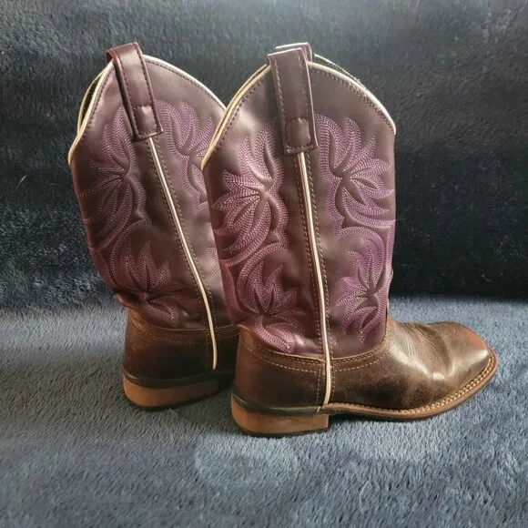 Laredo Women's Mesquite Square Toe Riding Boots Western Purple 6M