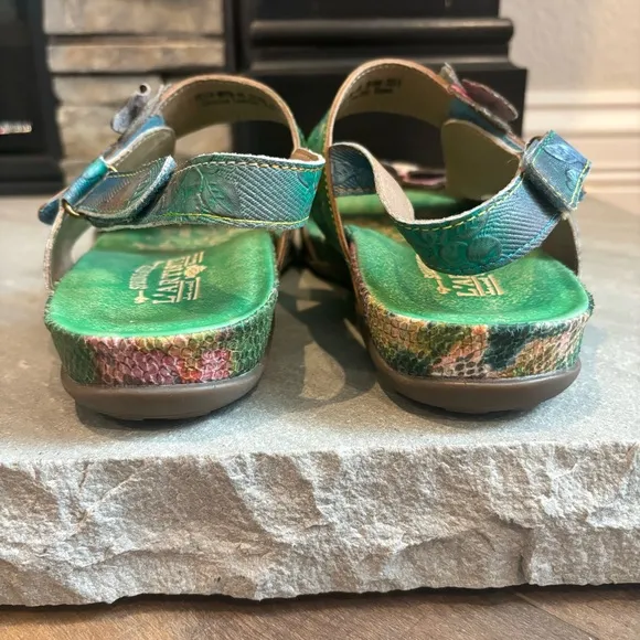 L'Artiste by Spring Step Erica Mint Green Multi EU 39 (US Women's 9) Sandals