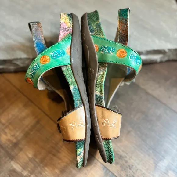 L'Artiste by Spring Step Erica Mint Green Multi EU 39 (US Women's 9) Sandals