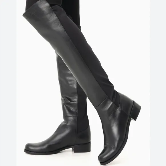 Laura Bellariva Italian Leather Black Knee High Boots