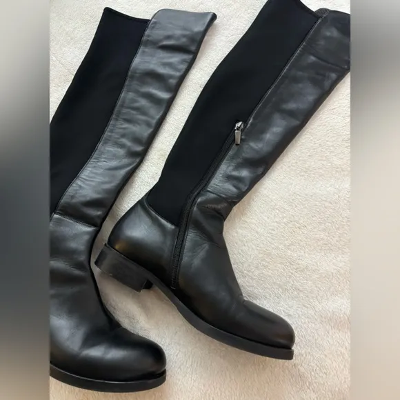 Laura Bellariva Italian Leather Black Knee High Boots