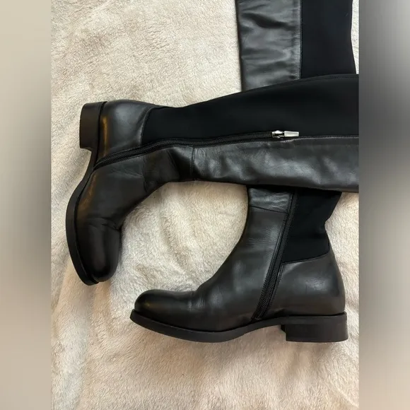 Laura Bellariva Italian Leather Black Knee High Boots
