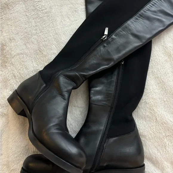 Laura Bellariva Italian Leather Black Knee High Boots