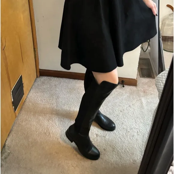 Laura Bellariva Italian Leather Black Knee High Boots