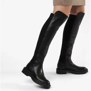 Laura Bellariva Italian Leather Black Knee High Boots