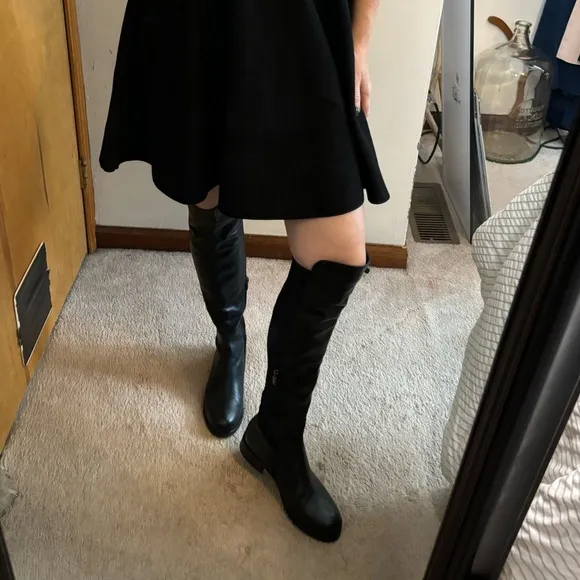 Laura Bellariva Italian Leather Black Knee High Boots