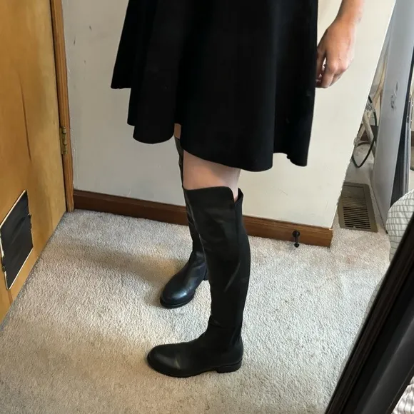 Laura Bellariva Italian Leather Black Knee High Boots