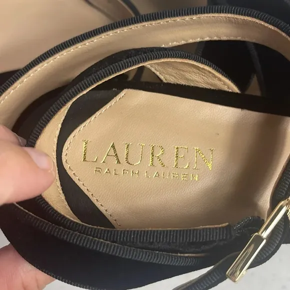 Lauren by Ralph Lauren women’s Velvet/Suede Sasha Sandals Platform Sz 11
