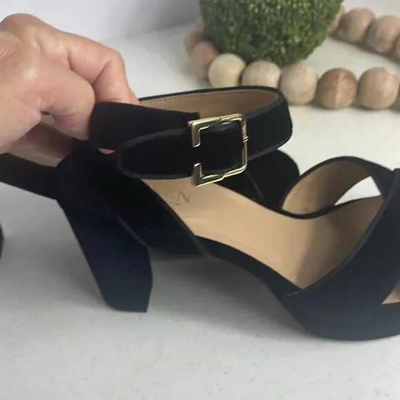 Lauren by Ralph Lauren women’s Velvet/Suede Sasha Sandals Platform Sz 11